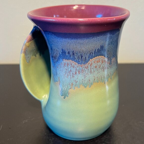 NEHER Clay in Motion Handmade Glazed Handwarmer Mug Signed & Dated Neher 2017 - Picture 1 of 11
